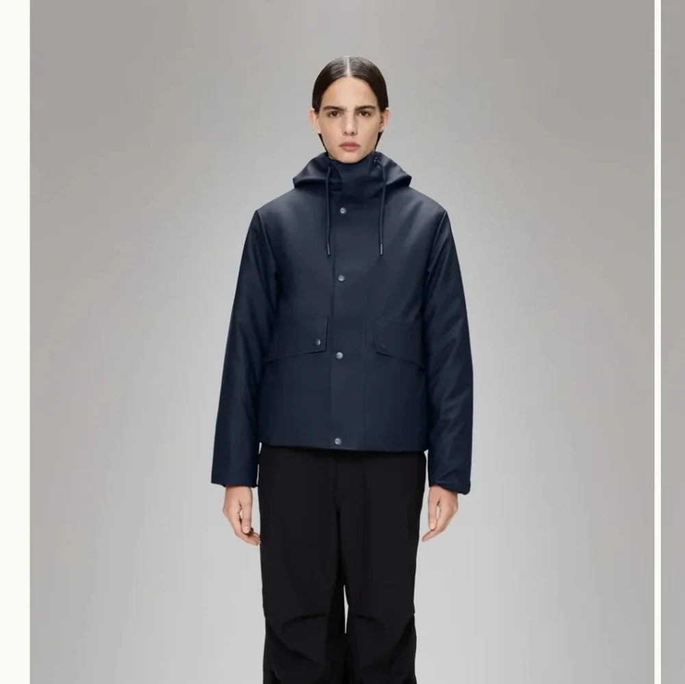 Rains Dark Gray Short Parka - Picture 2 of 3